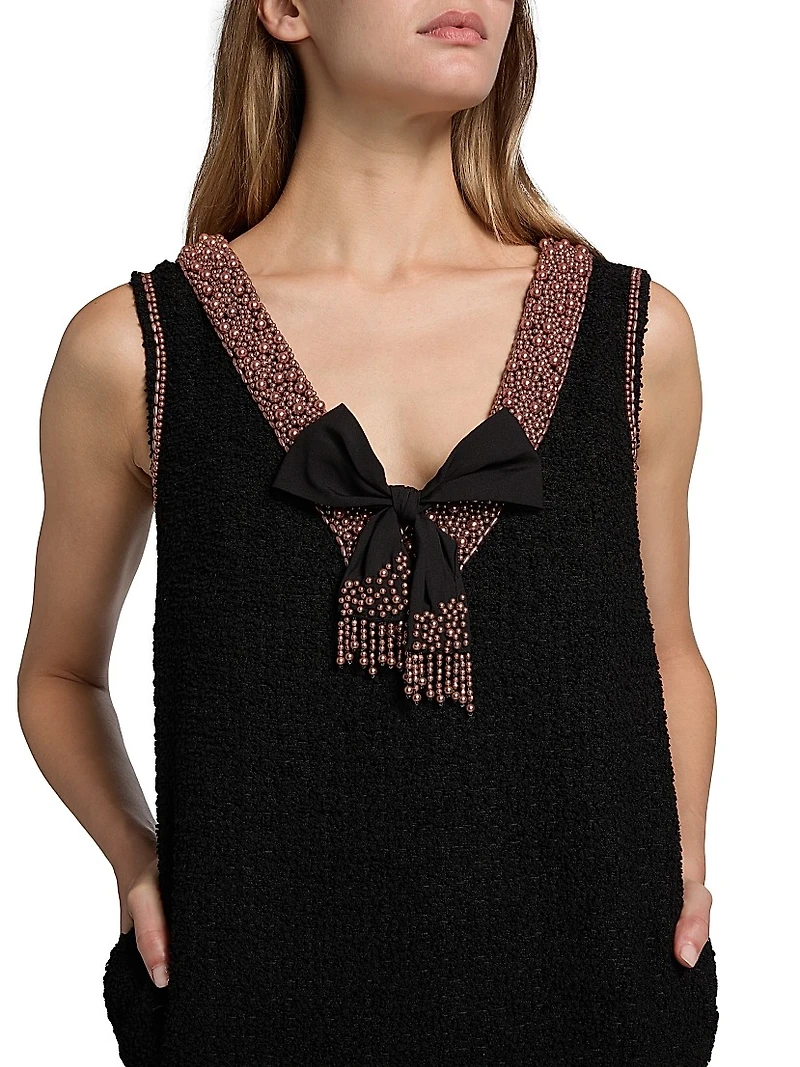 ONLY AT SAKS.Avital Embellished Tweed Minidress