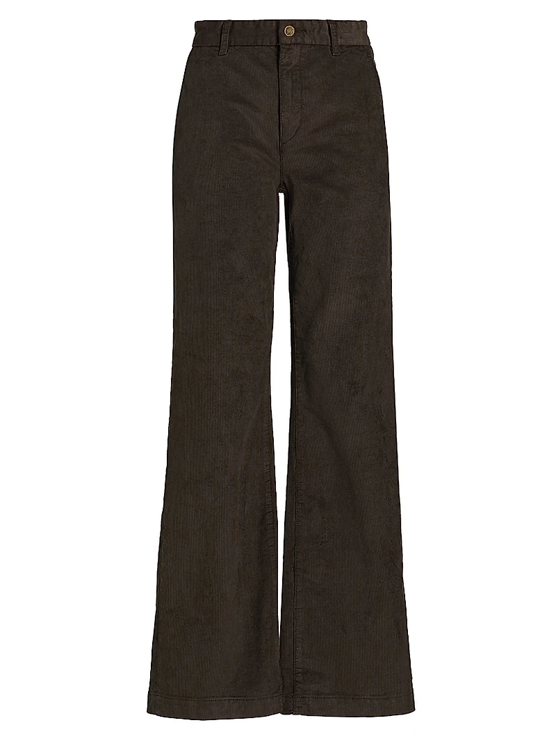 Hannah Cotton-Blend High-Rise Pants
