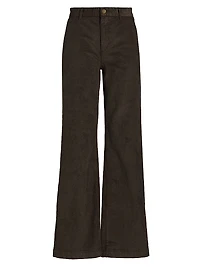 Hannah Cotton-Blend High-Rise Pants