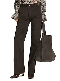 Hannah Cotton-Blend High-Rise Pants