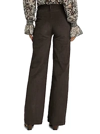 Hannah Cotton-Blend High-Rise Pants