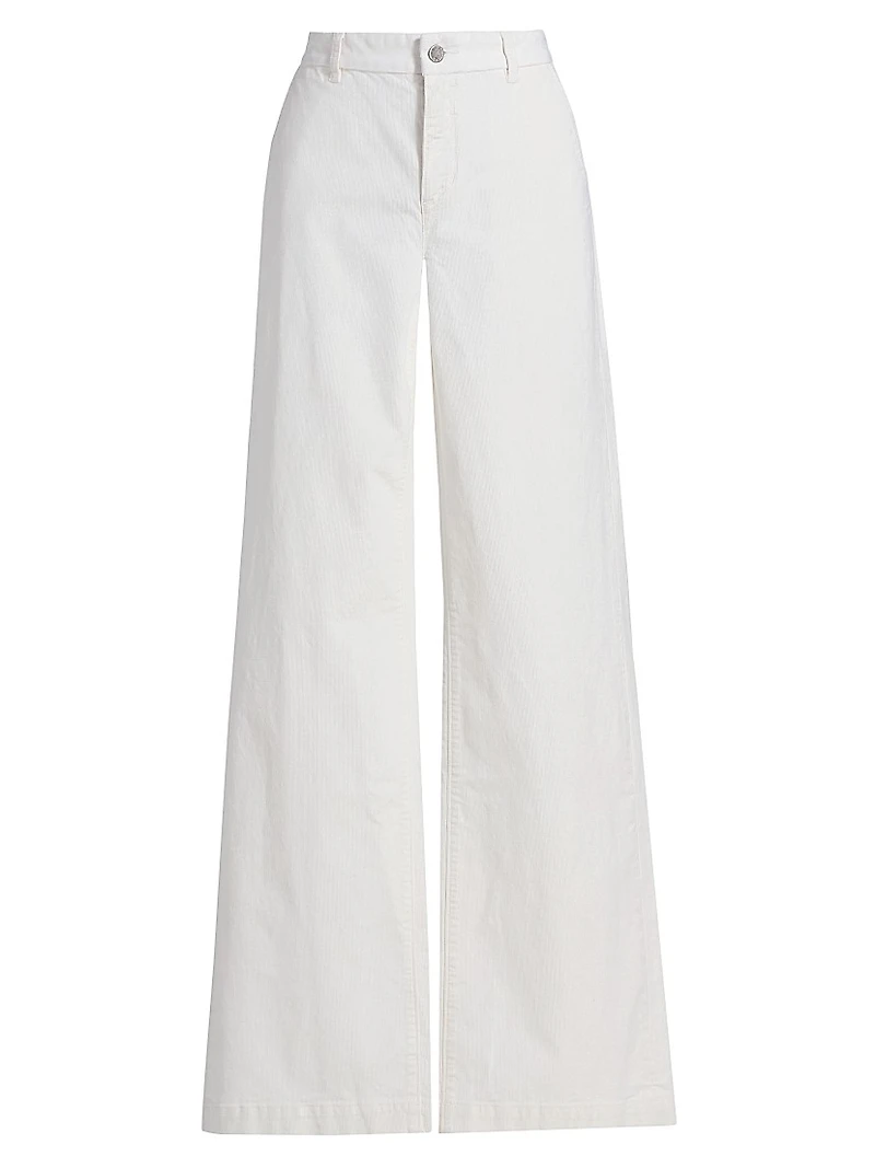 Hannah Cotton-Blend High-Rise Pants