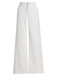 Hannah Cotton-Blend High-Rise Pants