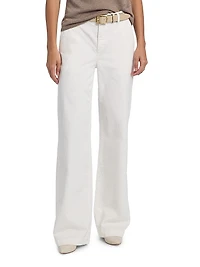 Hannah Cotton-Blend High-Rise Pants