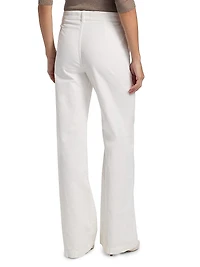 Hannah Cotton-Blend High-Rise Pants