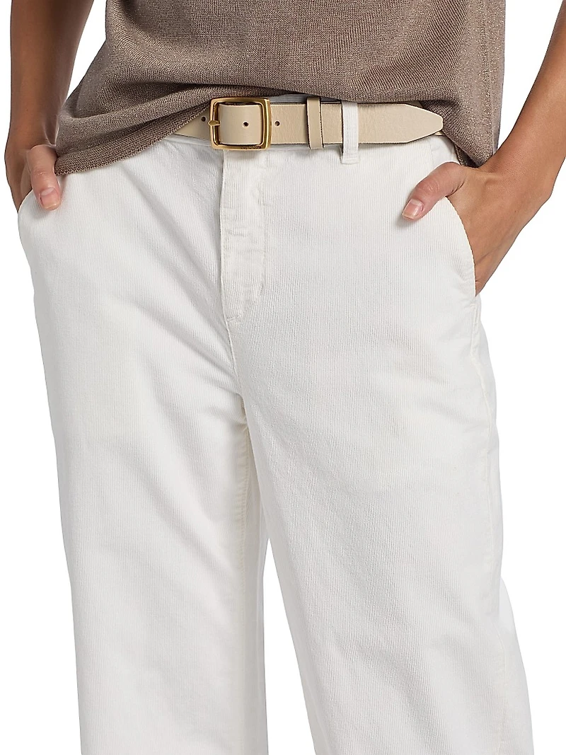 Hannah Cotton-Blend High-Rise Pants