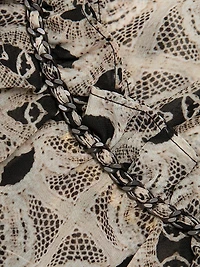 Glimmer Printed Ruffle-Trimmed Blouse