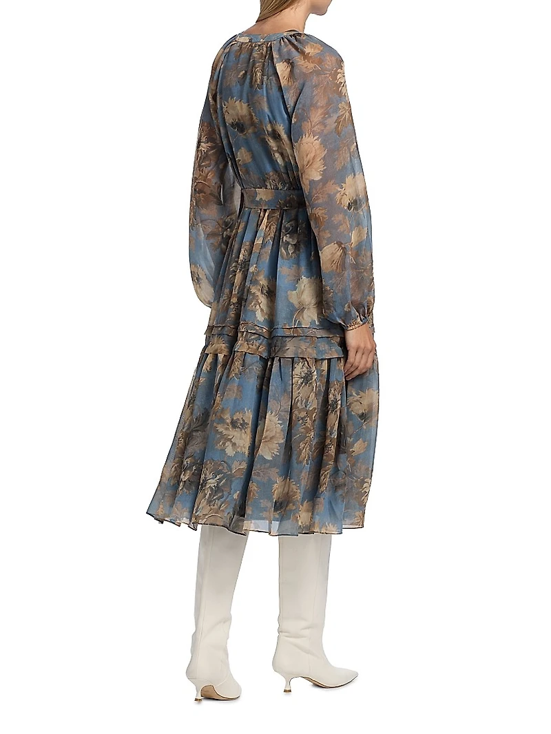 Belle Printed Midi-Dress