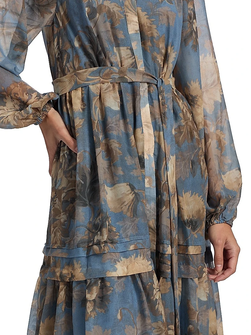 Belle Printed Midi-Dress