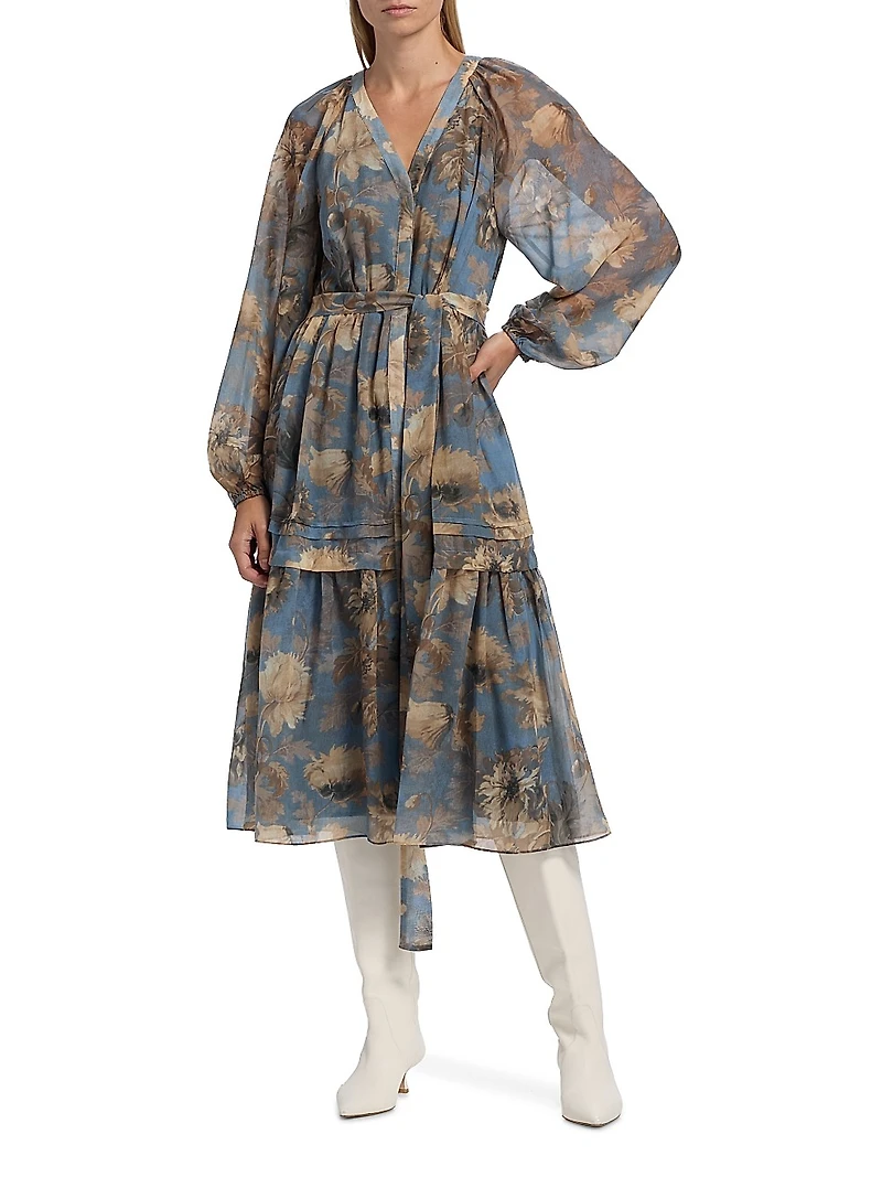 Belle Printed Midi-Dress