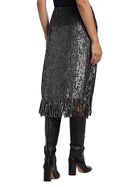 Raella Sequined Midi-Skirt