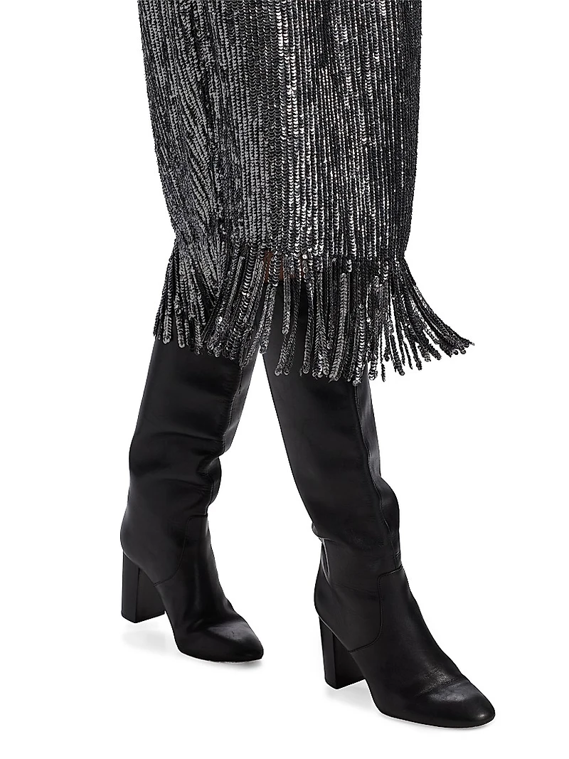 Raella Sequined Midi-Skirt