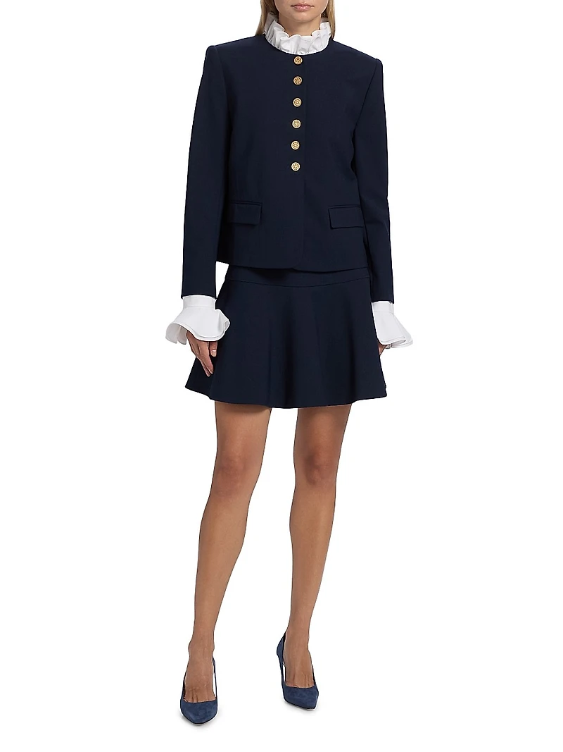 Kiernan Wool-Blend Miniskirt