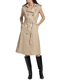 Val Belted Double-Breasted Midi-Dress
