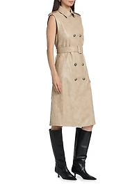 Val Belted Double-Breasted Midi-Dress