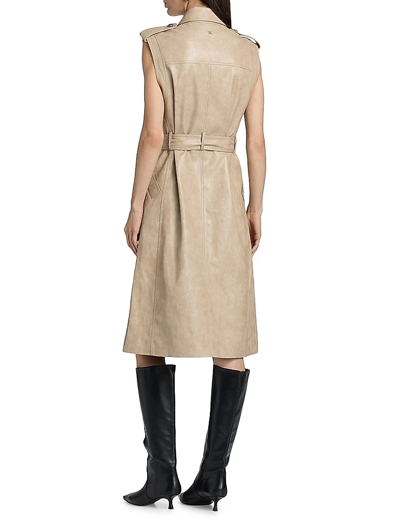 Val Belted Double-Breasted Midi-Dress