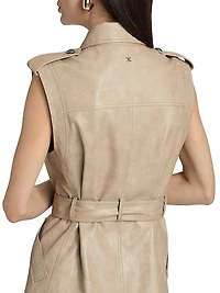 Val Belted Double-Breasted Midi-Dress