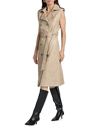 Val Belted Double-Breasted Midi-Dress