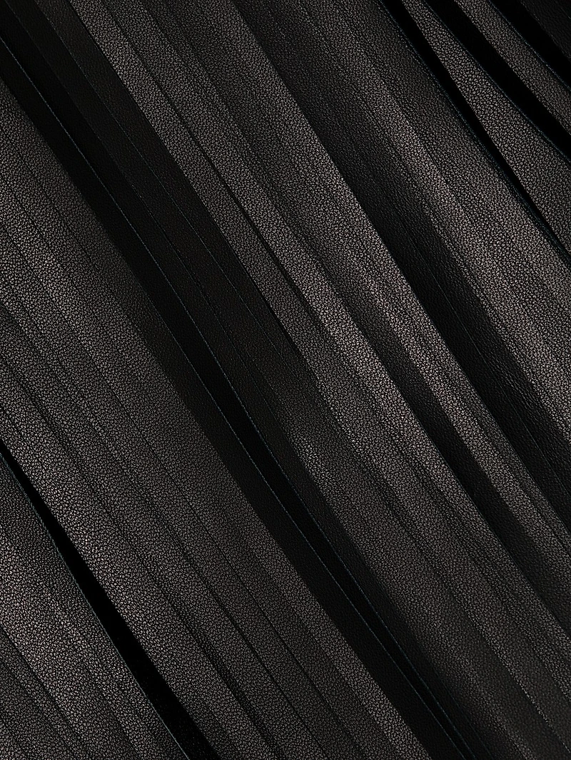 Monte Fringed Leather Midi-Skirt