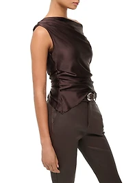 Phare Stretch-Silk One-Shoulder Top