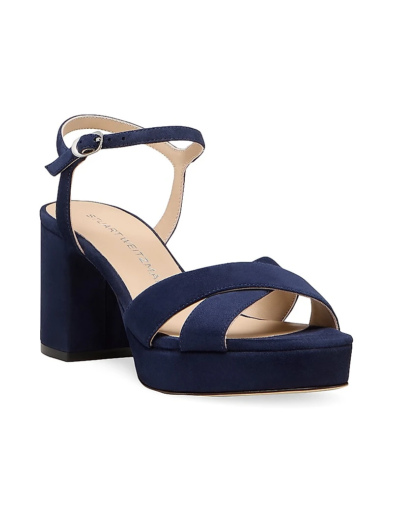 Dayna 80MM Leather Platform Sandals
