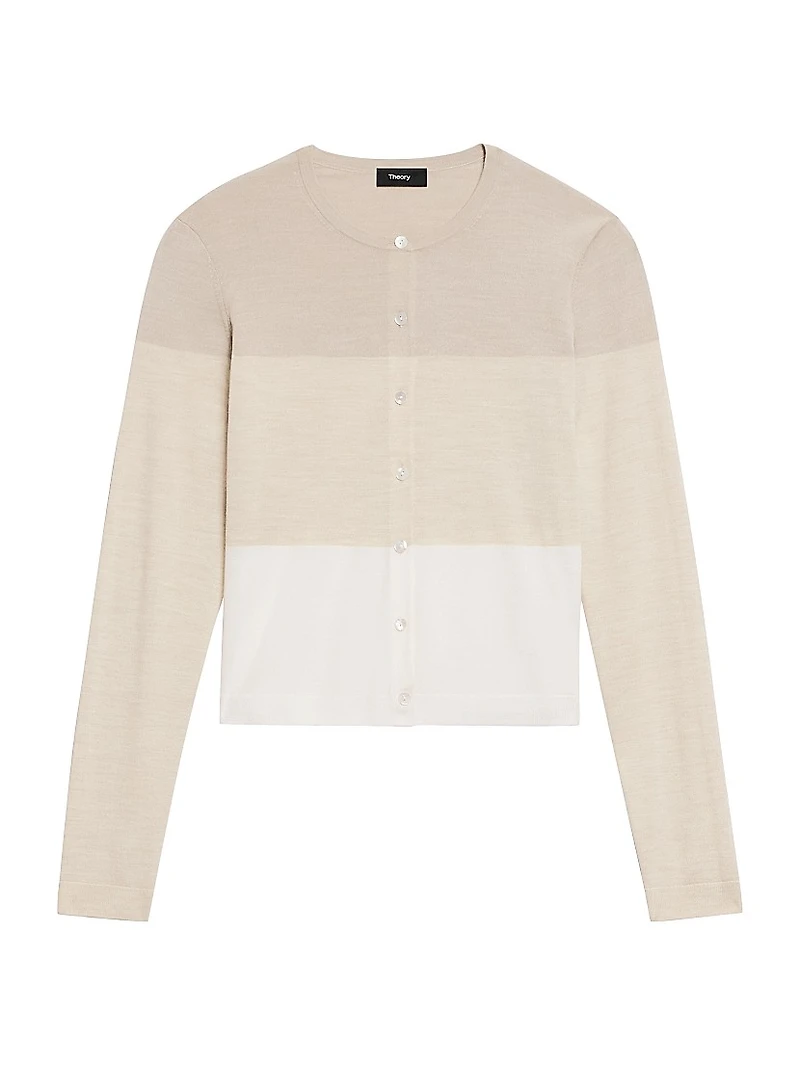 Colorblock Wool Cardigan