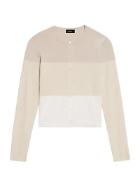 Colorblock Wool Cardigan