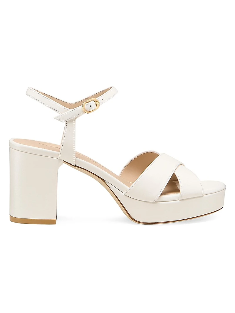 Dayna 80MM Leather Platform Sandals