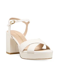 Dayna 80MM Leather Platform Sandals