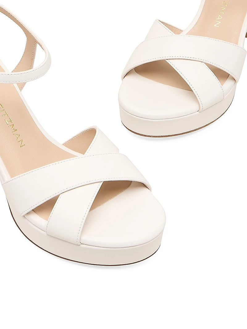 Dayna 80MM Leather Platform Sandals