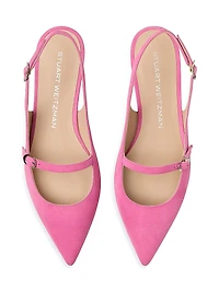 Emilia Mary Jane Suede Slingback Flats
