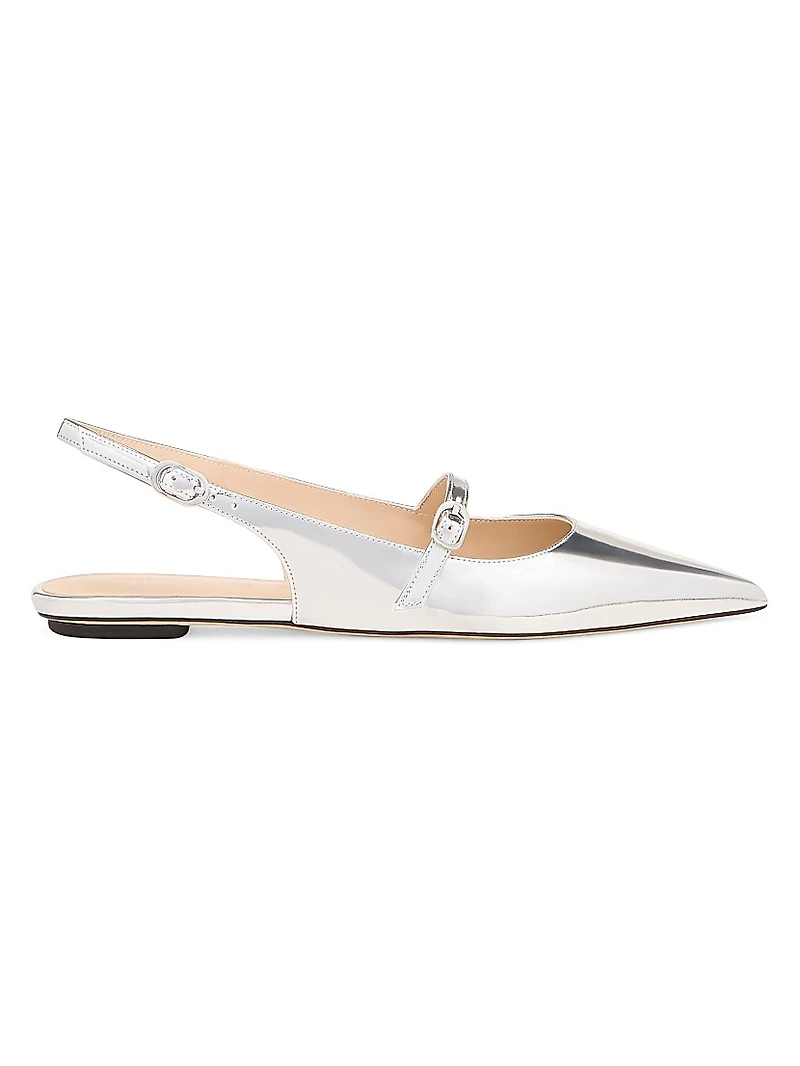 Emilia Mary Jane Patent Leather Slingback Flats