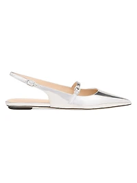 Emilia Mary Jane Patent Leather Slingback Flats