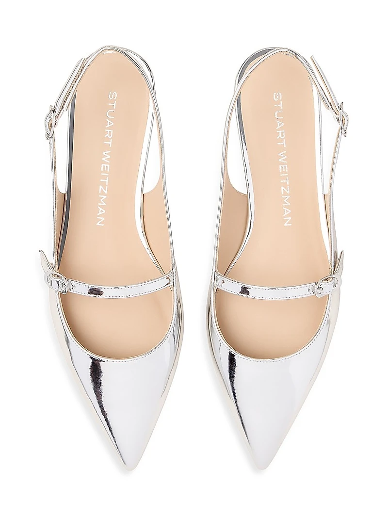 Emilia Mary Jane Patent Leather Slingback Flats