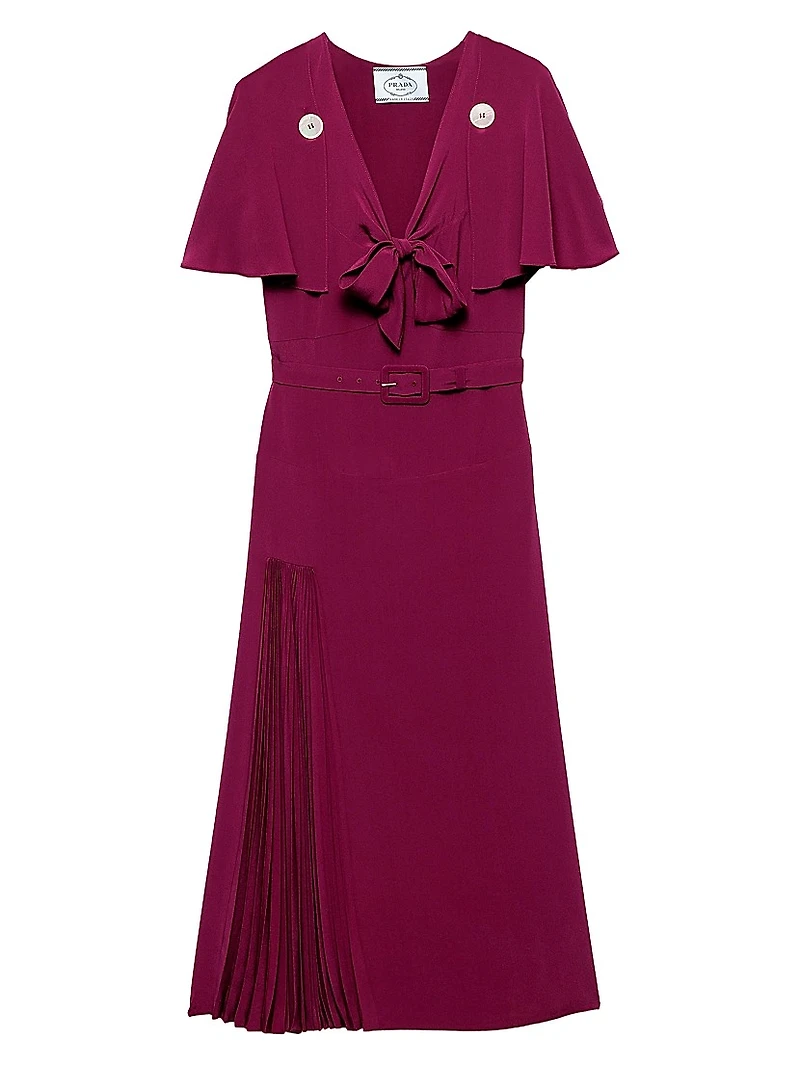 Pleated Marocain Dress