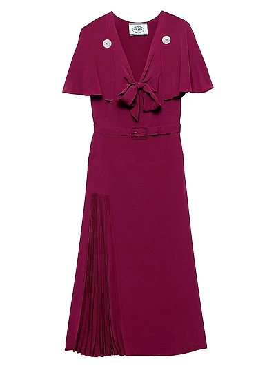 Pleated Marocain Dress