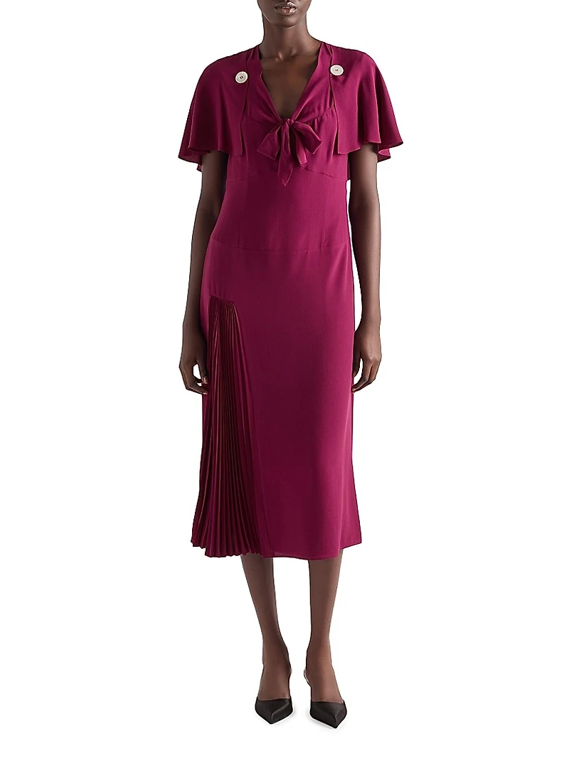 Pleated Marocain Dress