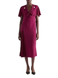 Pleated Marocain Dress