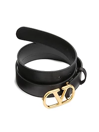 VLogo Signature 30MM Belt Shiny Calfskin