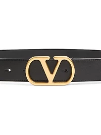 VLogo Signature 30MM Belt Shiny Calfskin
