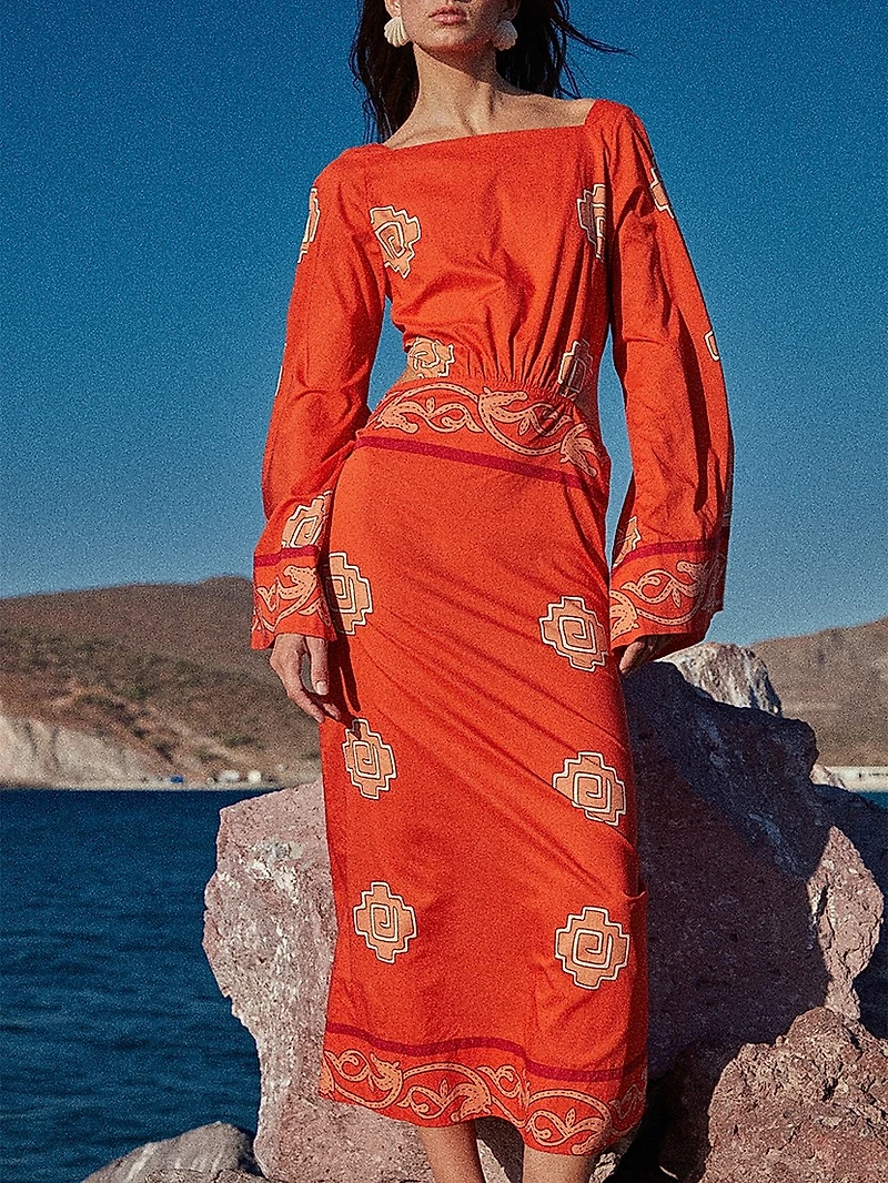 Underwater Sanctuary Ankle Dress