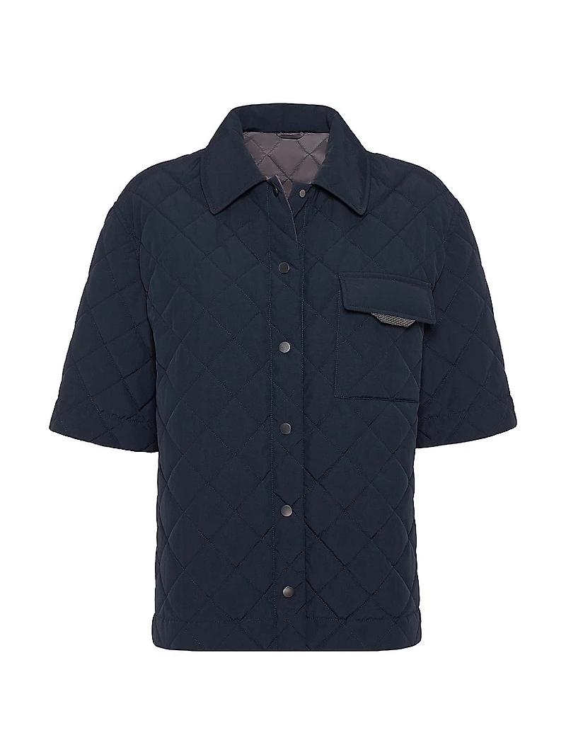 Water Resistant Techno Cotton Short Sleeve Outerwear Jacket