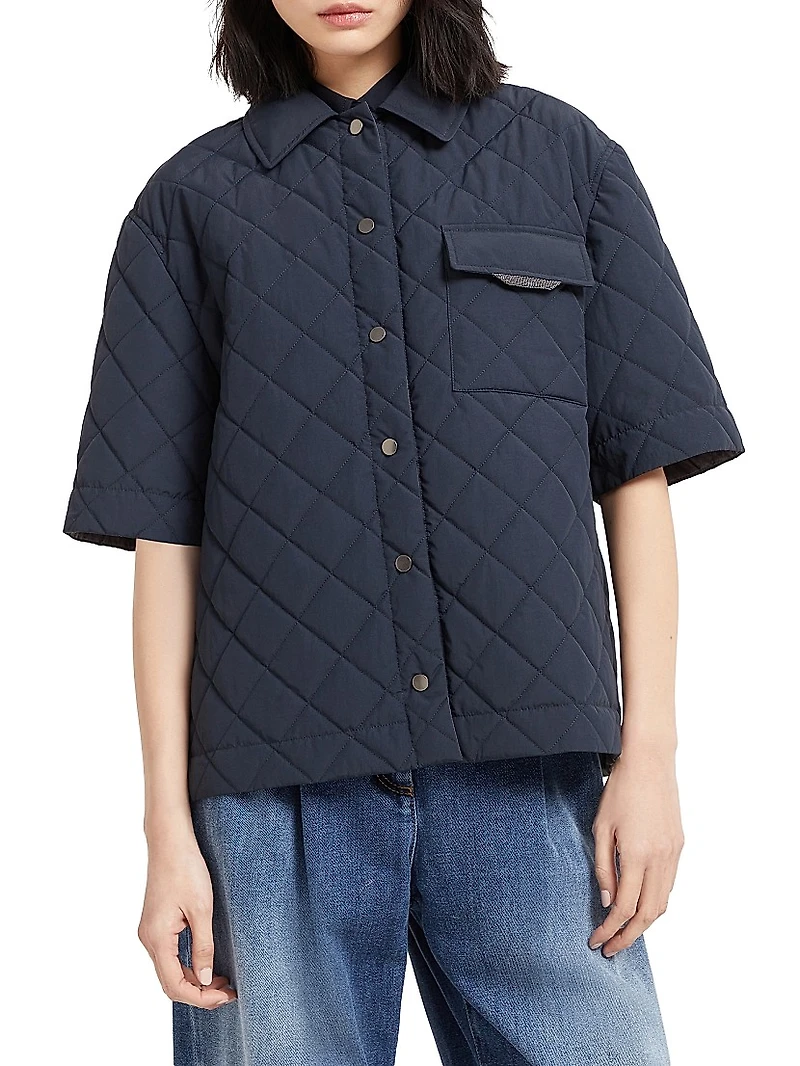 Water Resistant Techno Cotton Short Sleeve Outerwear Jacket