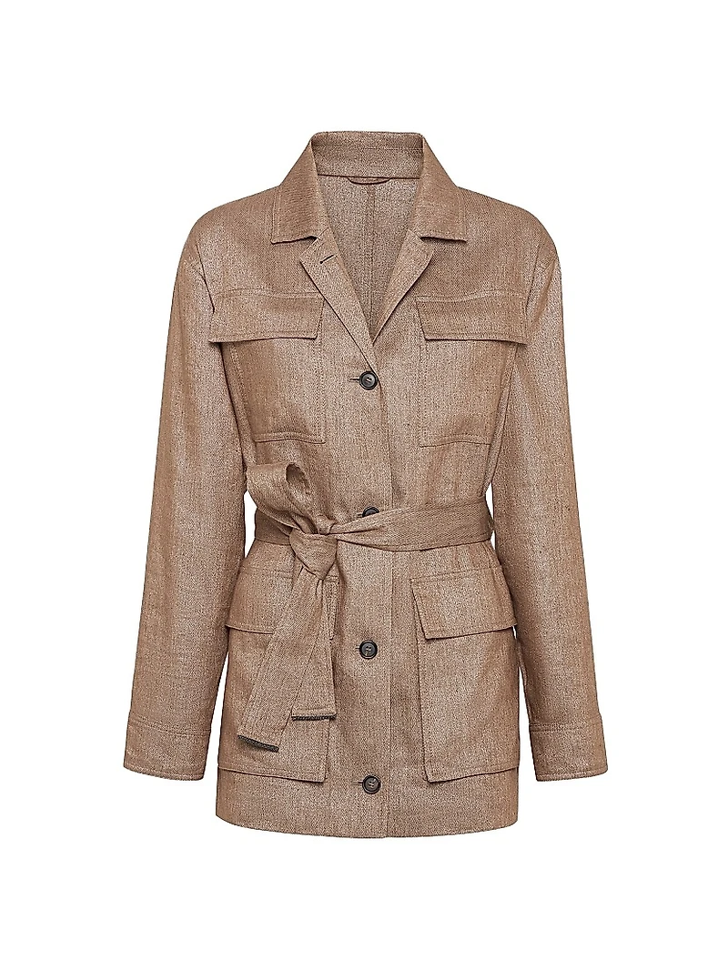 Techno Sparkling Twill Safari Blazer