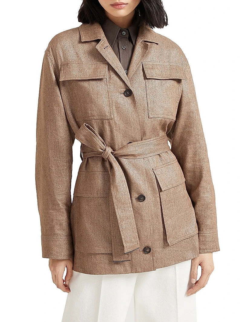 Techno Sparkling Twill Safari Blazer