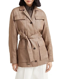 Techno Sparkling Twill Safari Blazer