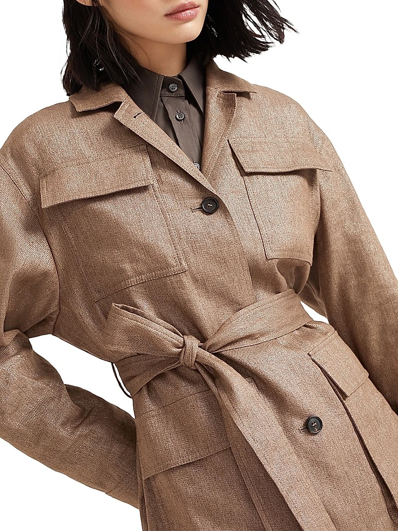 Techno Sparkling Twill Safari Blazer