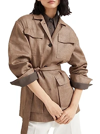 Techno Sparkling Twill Safari Blazer