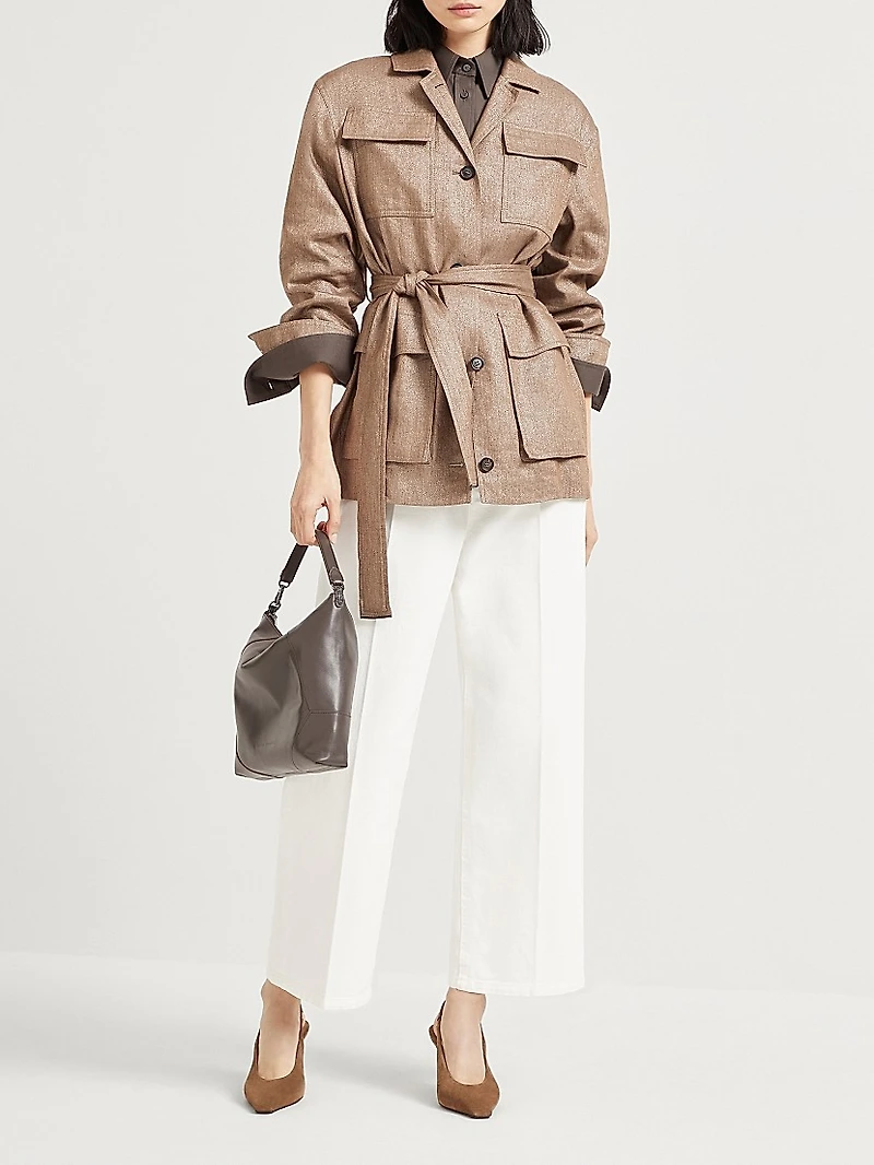 Techno Sparkling Twill Safari Blazer