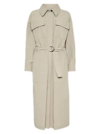 Water Resistant Techno Cotton Trench Coat